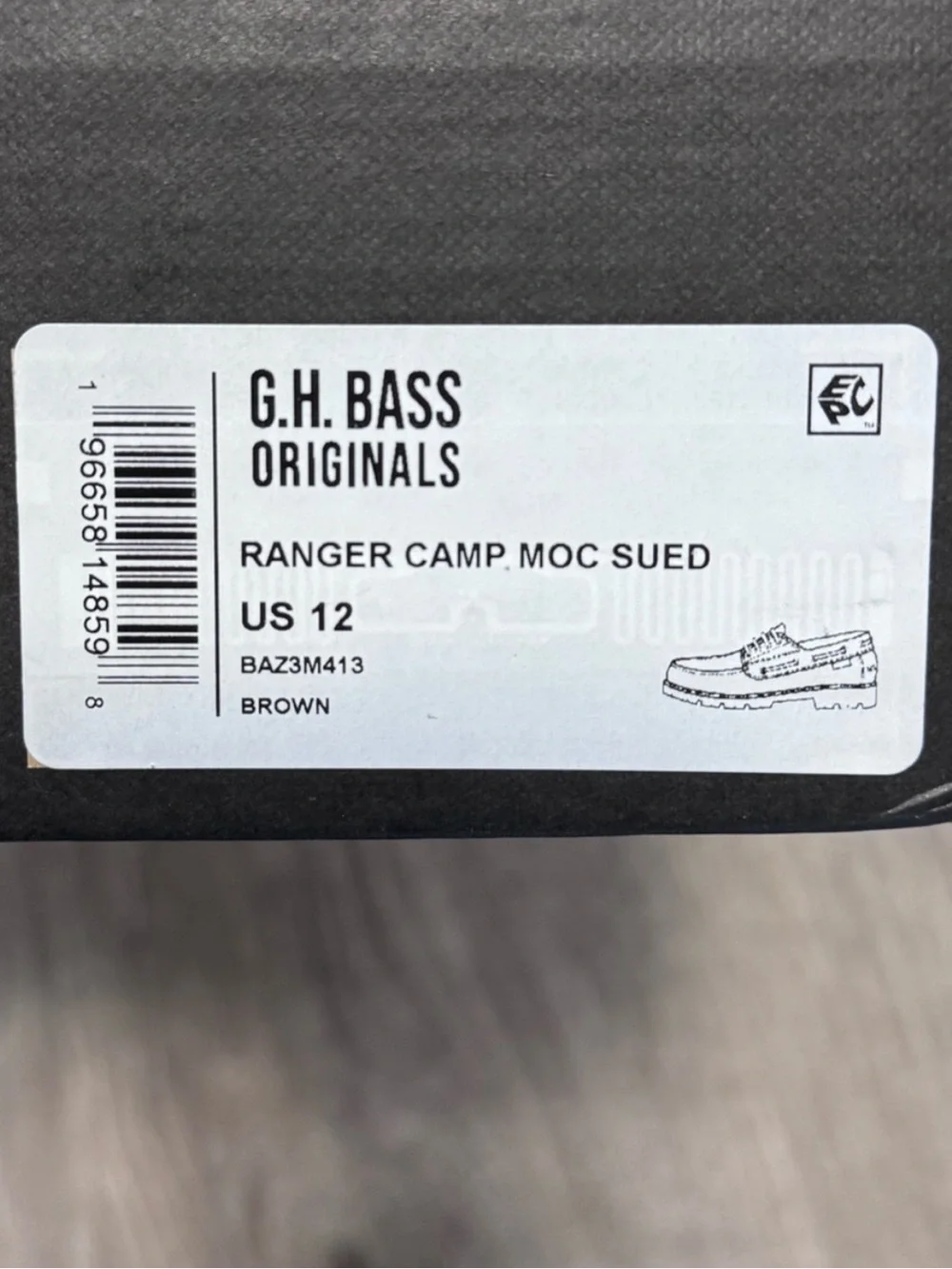 G.H. Bass Ranger Camp Moc Suede Brown Shoes Men’s Size 12 New In Box NIB